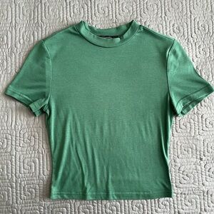 Cider Vibrant Green Short Sleeve Top